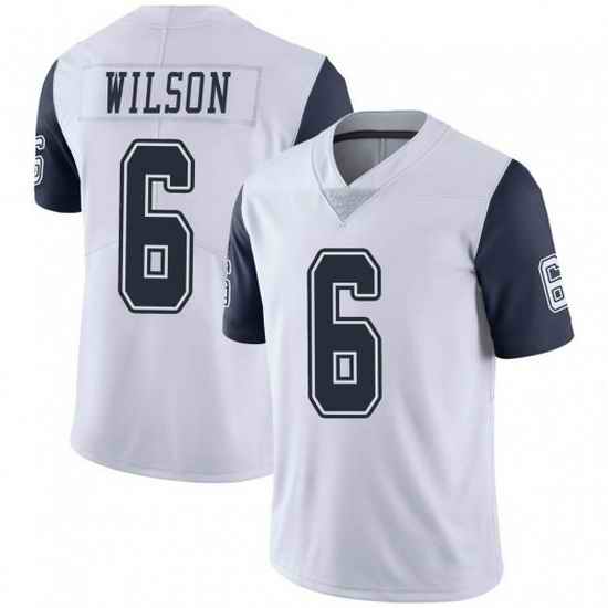 Youth Dallas Cowboys 6 Donavan Wilson White Thanksgiving Limited Stitched Jersey